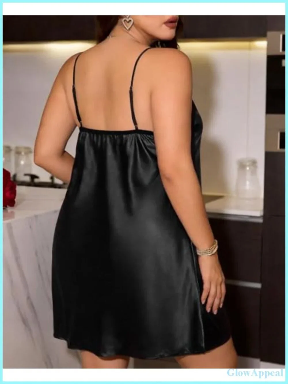 N/A satin chemise